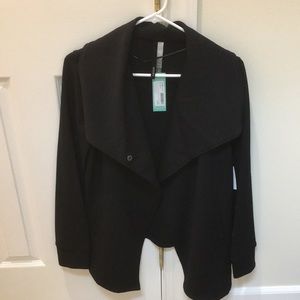 Black textured jacket.